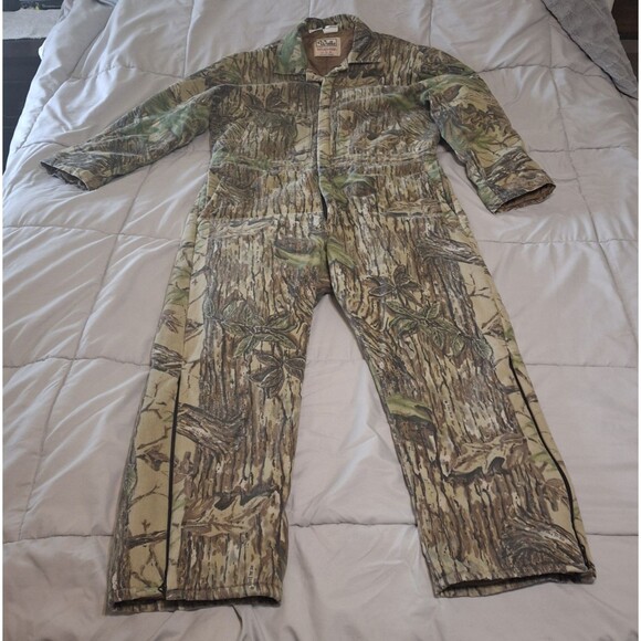 Walls Blizzard Pruf Coveralls XL Quilted Insulated Camo Realtree Vintage Hunting - Picture 1 of 16